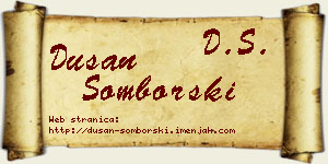 Dušan Somborski vizit kartica